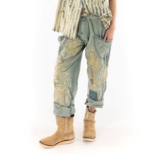 Magnolia Pearl cotton floral embroidered O’Keefe denim